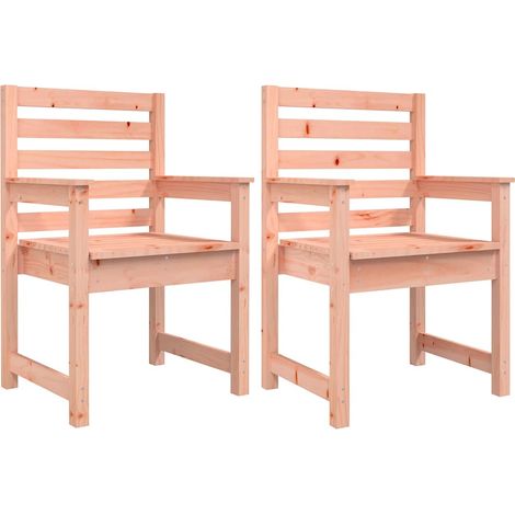 Lot de 2 Chaises de jardin,Chaise d'extérieur 60x48x91 cm bois massif de douglas CFW7066259 (1/5)
