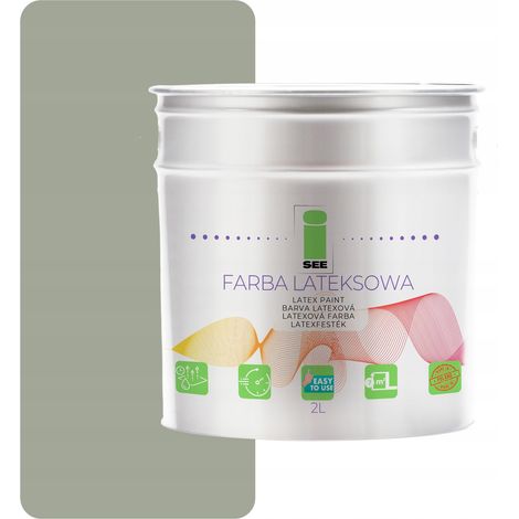 PITTURA MURALE AL LATTICE PER PARETI INTERNE GRIGIO SALVIA 2L POLONIA (1/5)