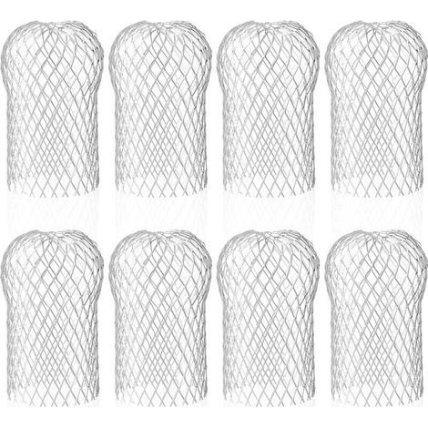 Lot de 8 Crapaudine de Gouttire en Aluminium, Filtres de Gouttire Flexible et Durable pour Maison Avant-toit Tuyau de Descente contre les Feuilles (1/4)
