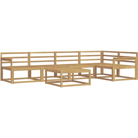 Set di divani da esterno 6 pcs Bianco 79 x 79 x 37 cm vidaXL