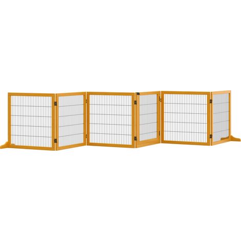 Faltbares Hundegitter aus Kiefernholz, Maße 432x36x70 cm, ideal für die Sicherheit von Haustieren.