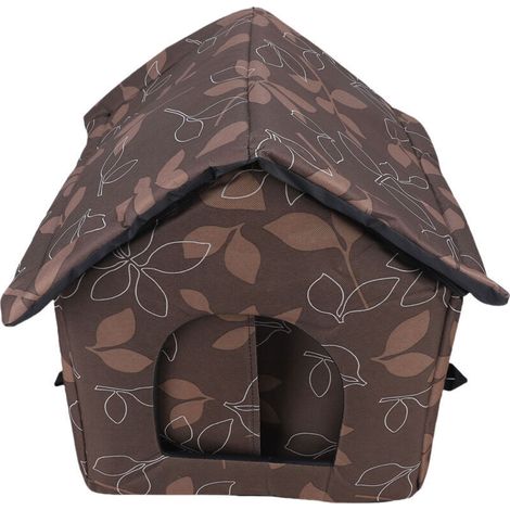 Maison d'extérieur pour chat, tissu imperméable, isolé contre les intempéries, abri pour animaux de compagnie, chien pour animaux de compagnie extérieurs en hiver (1/4)