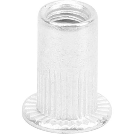 100 Stück/Packung M4 Aluminium-Nietmuttern mit Flachkopf und vertikaler Nut (1/5)
