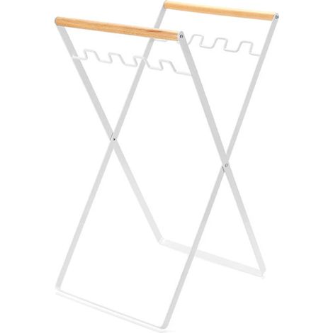 Support de sac poubelle pliable pour une gestion efficace des déchets, Blanc (1/5)