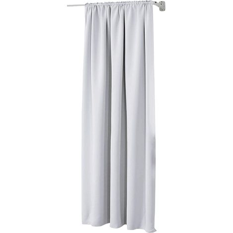 WOLTU 1 pièce Rideau occultant, pour Maison intérieure pour fenêtre et Porte Isolant Thermique, 135x175cm, Gris Blanc VH5882ws (1/4)