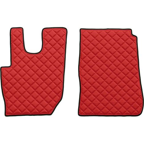 Coppia tappeti in Skeentex - Rosso - compatibile per Daf CF (07/13)