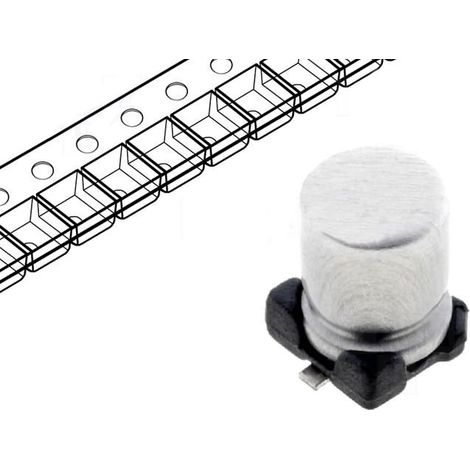 Condensateur électrolytique Smd 1uf 50v Dimensions 4x5,3mm Smd 1mf50v/4/smd