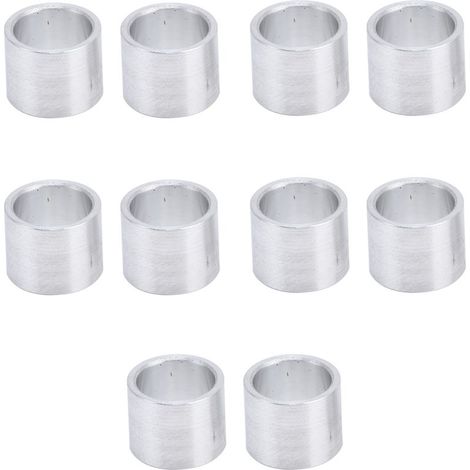 10 pièces entretoises en alliage d'aluminium, diamètre extérieur 10mm, non filetées, épaisseur 8mm (1/5)