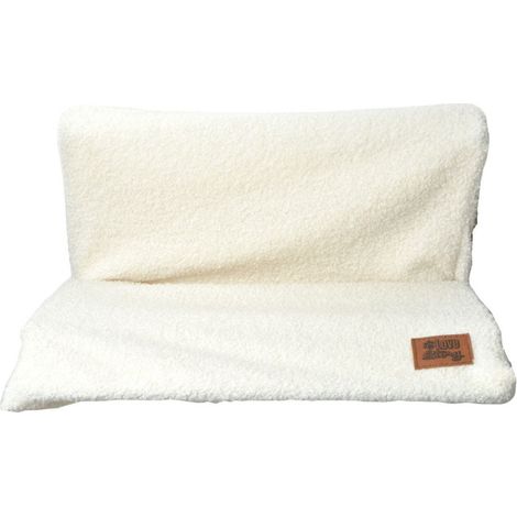 Paris Prix – Hamac pour chat 45cm – Tissu bouclette doux et confortable – Lavable en machine – Poids max 6 kg – Couleur écru