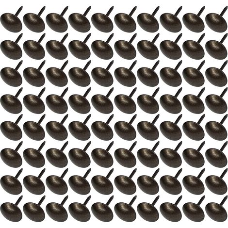 100x Clou tapissier 9mm marron Ameublement Canapé Fauteuil Lit Chaise Rénovation, finition bronze
