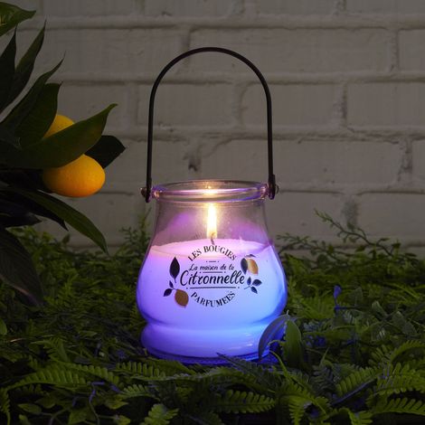 Bougie - HOME DECO FACTORY - Color Change - Citronnelle - Lumineuse - Multicolore