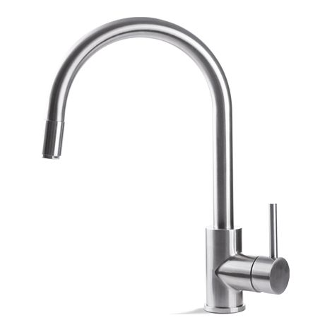 Miscelatore per lavello da cucina acciaio inox Vema TIBER STEEL KITCHEN V18040 Satinato