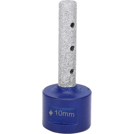 Fraise à fileter à tige droite de 10 mm, revêtue de diamant et brasée, avec ouverture pour le polissage, l'alésage et le perçage (1/5)