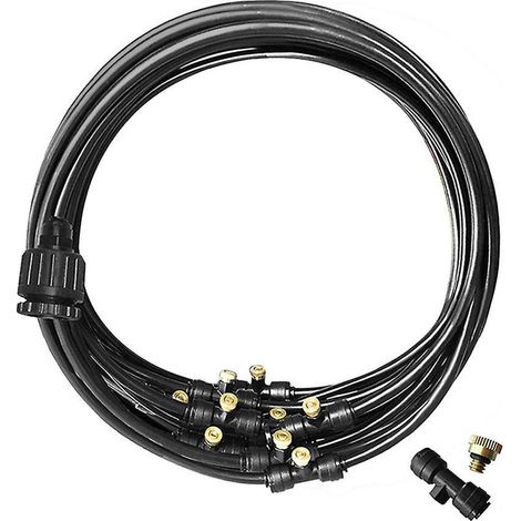 Linea di nebulizzazione per esterni da 15 metri (49,2 piedi) per ventilatore da patio e giardino. (1/4)