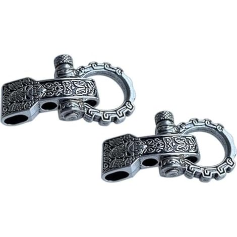 Jevina Boucles pour paracorde, fermoirs à boucle, goupille à vis, ancres, mousquetons ajustables, boucles pour bracelet en paracorde, ceintures, 10 pièces (1/5)