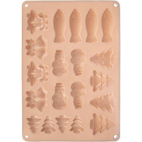 Stampo per biscotti pralinati in silicone beige, teglia da forno, 34 cm (1/5)