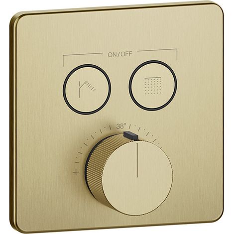 Juego de termostato preinstalado Gessi Hi-Fi con botón de