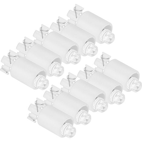 Lot de 10 boutons lumineux LED pour jeux vidéo d'arcade (blancs) (1/5)