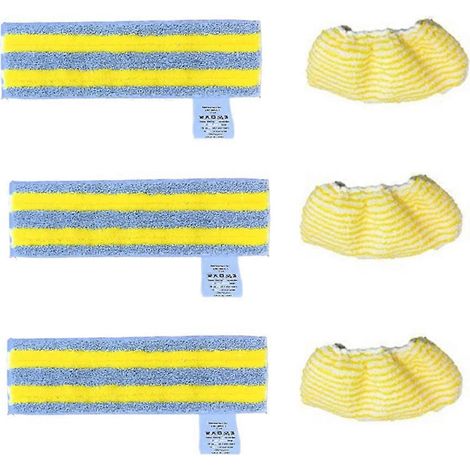 6-teiliges Set Mikrofasertücher für Kärcher SC1 SC2 SC3 SC4 SC5 Dampfreiniger, Ersatzteile, Bodendüsenpads (1/5)