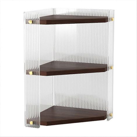 3 Tier organiseur angle pour salle de bain et rangement bois (1/5)