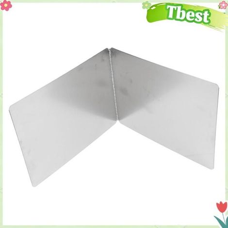 Tbest Bouclier de graisse pour poêle Bouclier de graisse de poêle 2 côtés, table accessoire 40x40x30cm / 15,7x15,7x11,8 pouces (1/5)