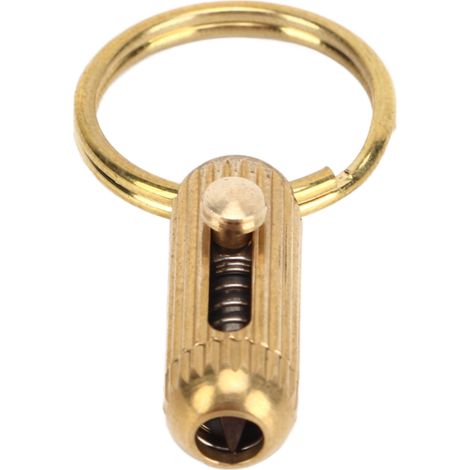 Mini Couteau Multifonction Rétractable en Laiton avec Lame Acier Inoxydable, Ouvre-Boîte et Porte-Clés pour Camping et Survie (1/5)