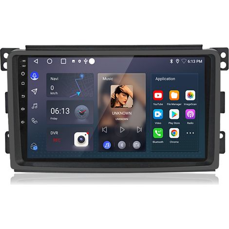 Autoradio Hexinex Pour Mercedes-Benz Smart Fortwo 451 2005-2010 Android 14 CarPlay 2+64GB (1/5)