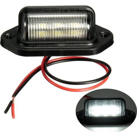 pezzi - Luci targa a 6 LED per camion, auto, autobus, rimorchi, luci posteriori e laterali 12-24V (1/5)