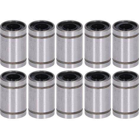 10 Pièces Roulement Linéaire Cylindre Axe Optique Glissière Banc d'Essai Rechange ID 6mm OD 12mm LM6UU (1/5)