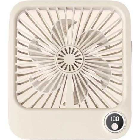 Ventilateur portable ultra-silencieux avec un flux d'air puissant, ventilateur de poche pliable, idéal pour le bureau, la plage et les vacances (1/5)