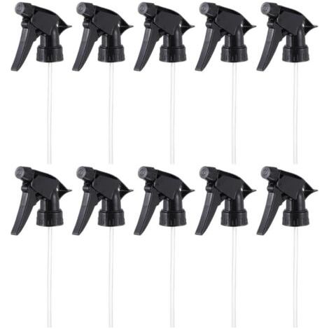 Têtes De Pulvérisation à Jet Remplacement 10 Pièces Plastique Pet Noir Pour Flacons Standards 28/400 Pulvérisateur Réglable Jardinage Et Beauté - (1/5)