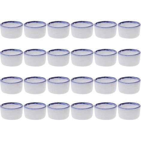 Mini bols d'eau, lot de 24 pièces, en céramique, faciles à transporter, adaptés au rangement des bols d'eau pour reptiles. (1/5)