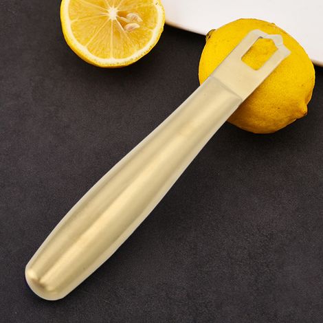Éplucheur à citron en acier inoxydable, éplucheur de cuisine multifonctionnel, doré (1/5)