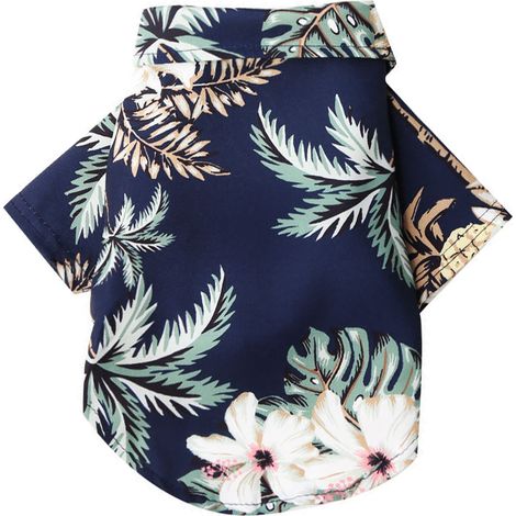 Costume hawaïen pour chien, comprenant des t-shirts tendance pour chiot, vêtements d'été, mode rétro amusante et mignonne pour chien (1/5)