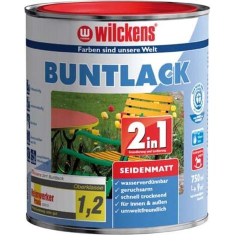 wilckens Buntlack 2in1, 750 ml seidenma,lichtgr. RAL7035