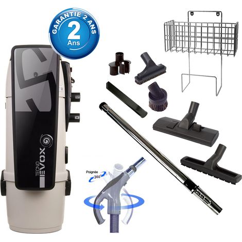 Aspiration centralisée Tecno Evox 350 (jusqu’à 350 m²), Garantie 2 ans + Set inter 9 M + 8 accessoires + 1 Kit de nettoyage micro offert (1/5)