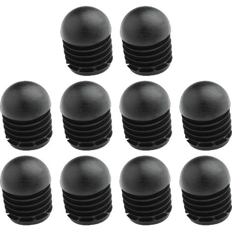 Set di 10 tappi terminali rotondi per tubi – diametro esterno 18 mm – Elastici antiscivolo per mobili – Proteggono le gambe di tavoli e sedie (1/2)