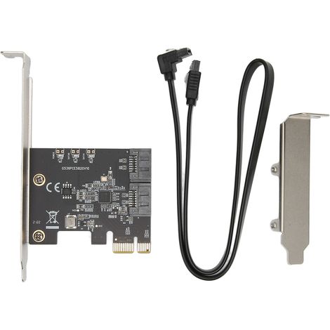 Carte d'extension PCIE vers 2 SATA 3.0 6Gbps, performances fiables pour ordinateur de bureau (1/5)