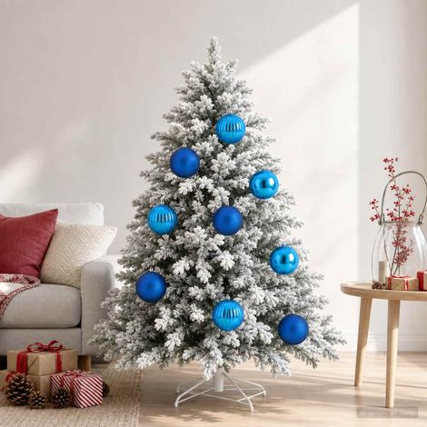vidaXL Set di palline di Natale XL 9 pz Blu Ø 15 cm Plastica (1/5)