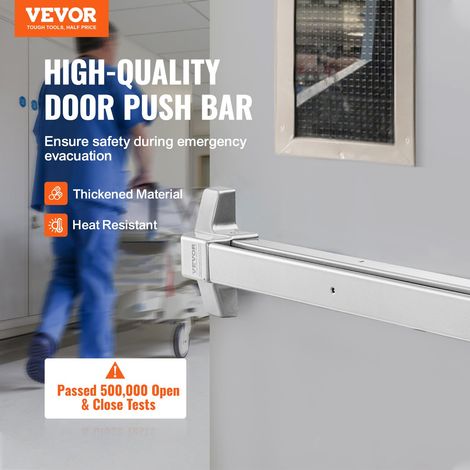 Serrure Anti-Panique Universelle pour Porte de Sortie 71-104 cm de Largeur Dispositif Anti-Panique pour Issue de Secours Barre 1 Carré Évacuation Rapide pour Centres Commerciaux Hôpitaux Hôtels (1/5)