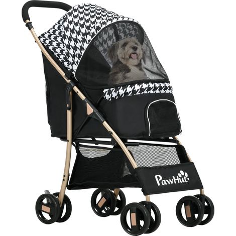 Transporteur pour animaux, acier et tissu Oxford, 80 cm x 44,5 cm x 97 cm, compatible avec les petits chiens jusqu'à 15 kg, style classique, adapté à toutes les saisons (1/5)