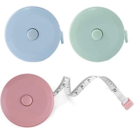 3 Pieces Sewing Tape Measure, 2m Soft Sewing Tape Retractable Measuring Tape for Sewing Diet Tailor Seamstress (1/4)