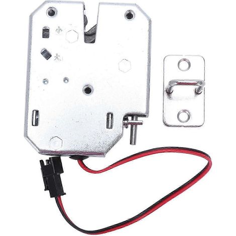 Cadenas électromagnétique à commande électrique 12 V CC 2 A pour casiers de livraison, armoires réfrigérées, boîtes aux lettres - Résistance à la traction : 150 kg (1/5)