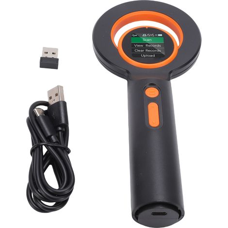 Lecteur de puces pour animaux de compagnie portable, écran TFT de 1,44 pouces, scanner de micropuces pour animaux, prise en charge de l'étiquette EMID FDX-B, connexion USB BT sans fil 2,4 GHz (1/5)