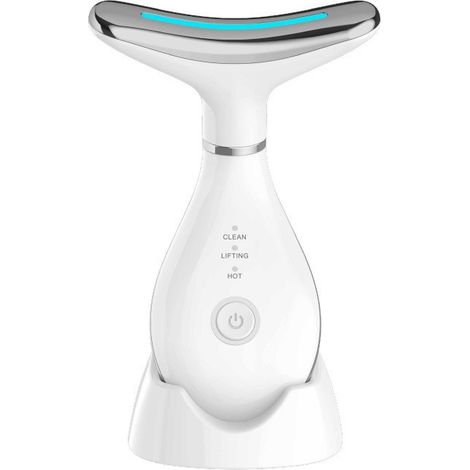 Massage Visage: Masseur Electrique Lifting Visage, 3 Modes Appareil LED pour Raffermir et Soulever le Visage Masseur Beauté avec 42 ° C Lifting EMS Massage avec base