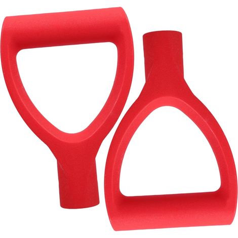 2 Pièces Poignée Pelle Accessoires De Chasse-Neige Pelles pour Creuser Manche De Machine De Déneigement Outils d'hiver pour La Neige Outils De Pelletage De Neige PP Rouge (1/5)