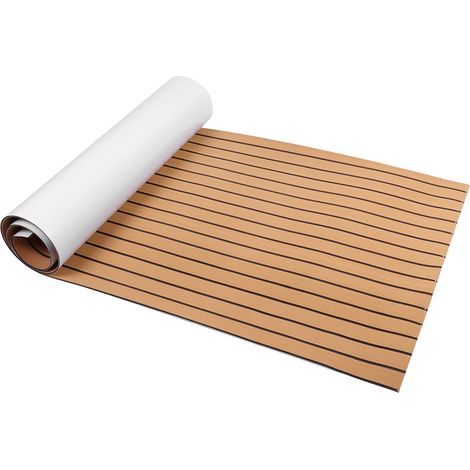 Revêtement de sol synthétique pour bateau marin, 90x240cm, feuille de pont de Yacht en mousse EVA auto-adhésive (noir doré)