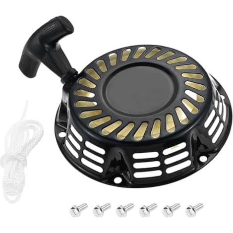 Recoil Pull Starter Powersports Démarreur compatible avec moteur Predator 212 cc 6,5 HP Honda GX160/GX200 Moteur Go Kart Pit Bike Générateur de tondeuse à gazon Pièces 28400-ZH8-013ZA