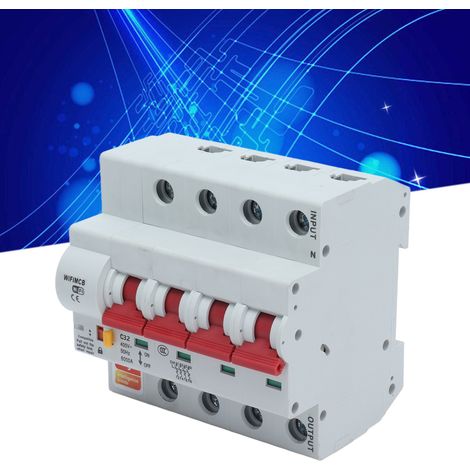 Interrupteur intelligent 4P avec télécommande, Wi-Fi et Bluetooth, disjoncteur 32A (1/5)