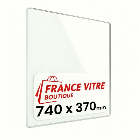 INVICTA - modèle : symphonia - 740 x 370 x 4 mm - Vitre de cheminée pour insert et poêle à bois - verre de rechange - jusqu'à 800°C